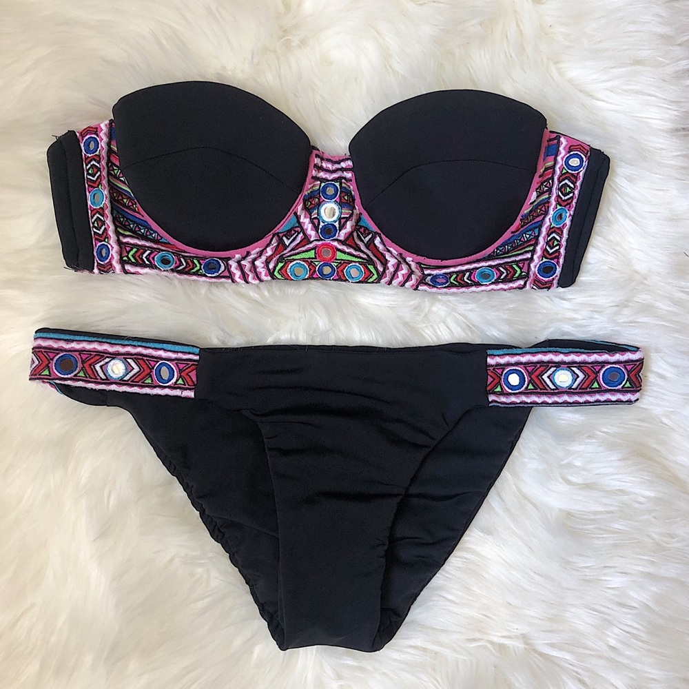Mara Hoffman Mirror Embellished Bikini